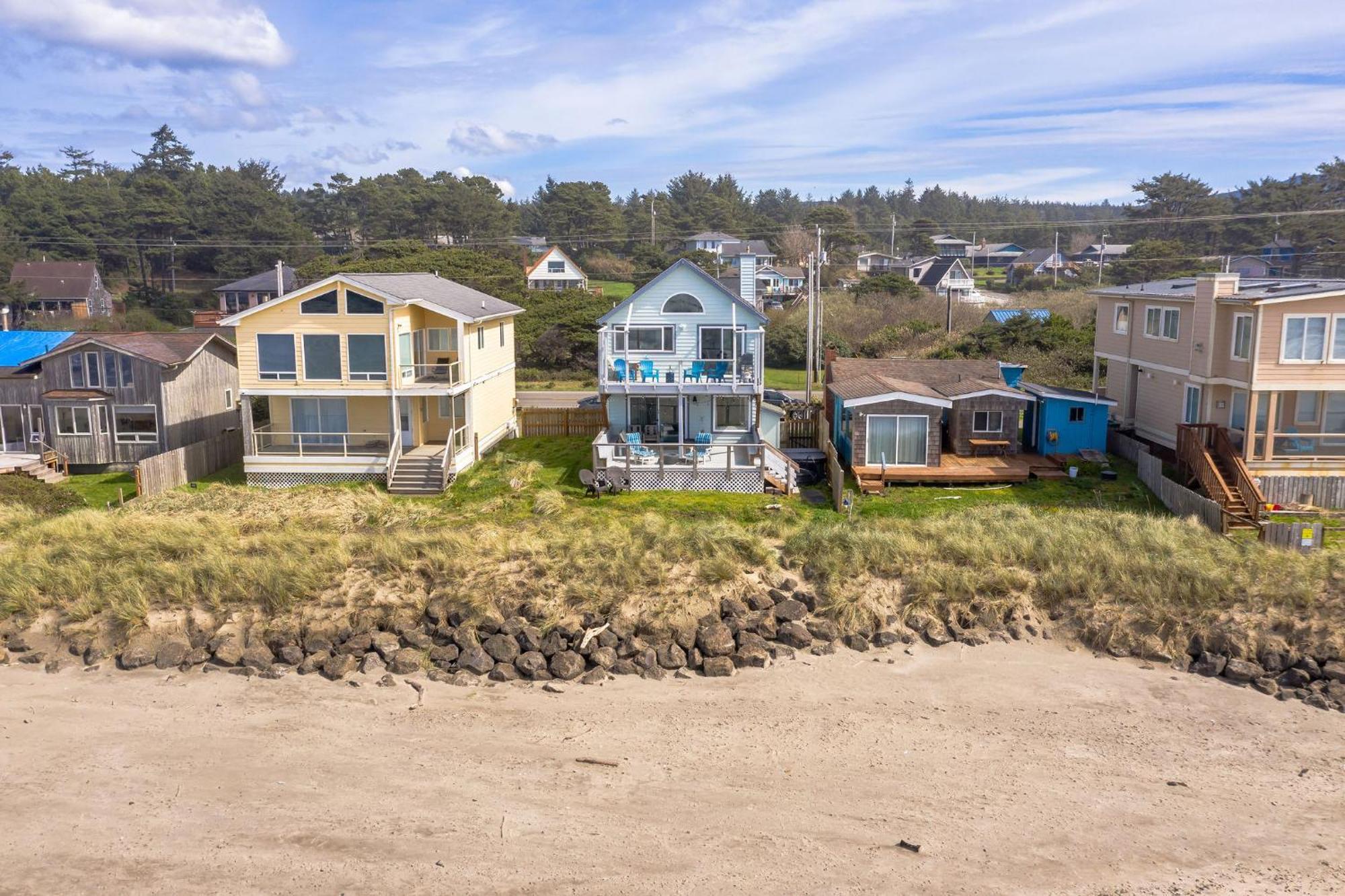 Steps From The Beach! Hottub, $1M Ocean View, Deck Waldport Exterior foto