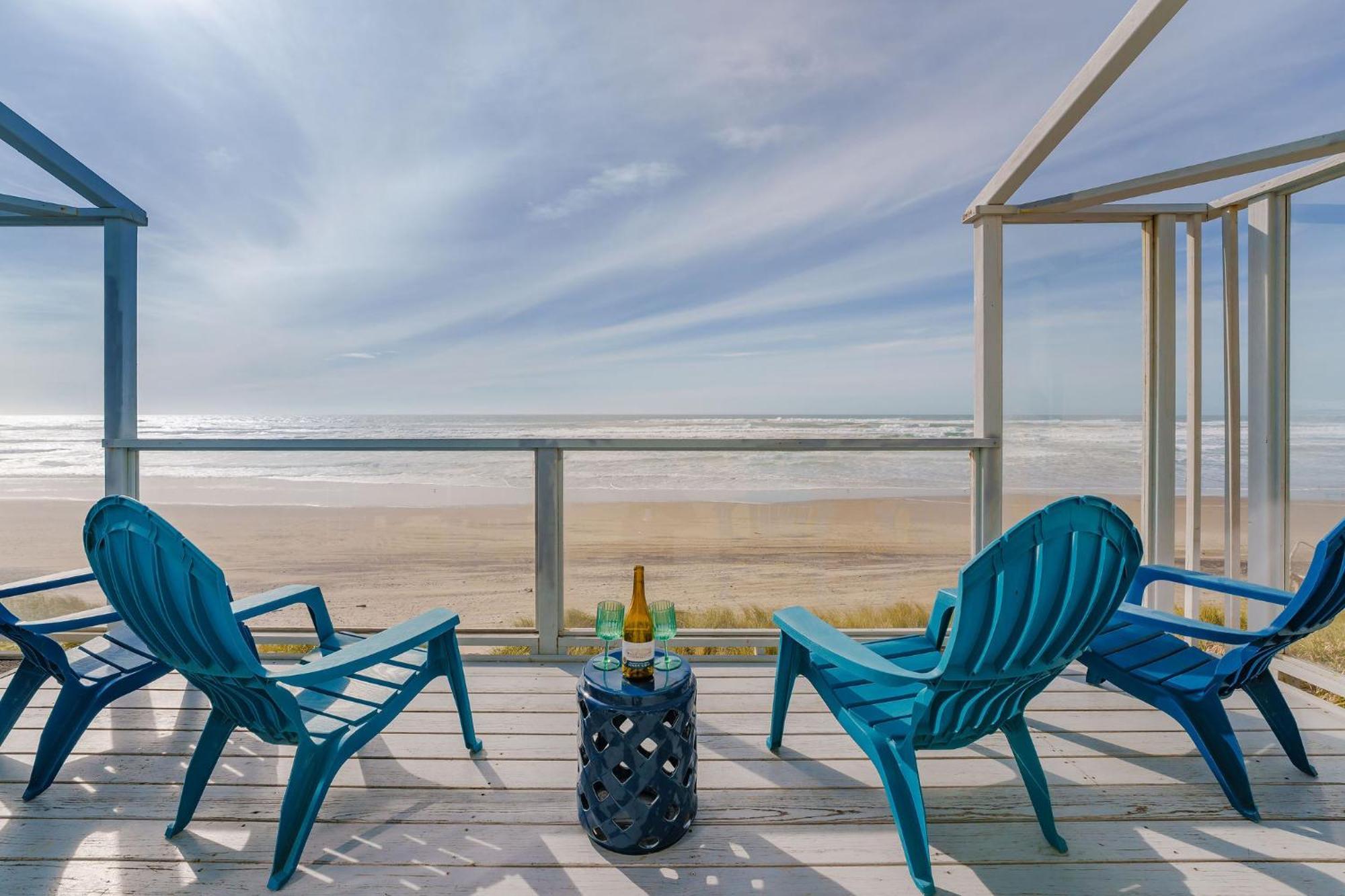 Steps From The Beach! Hottub, $1M Ocean View, Deck Waldport Exterior foto
