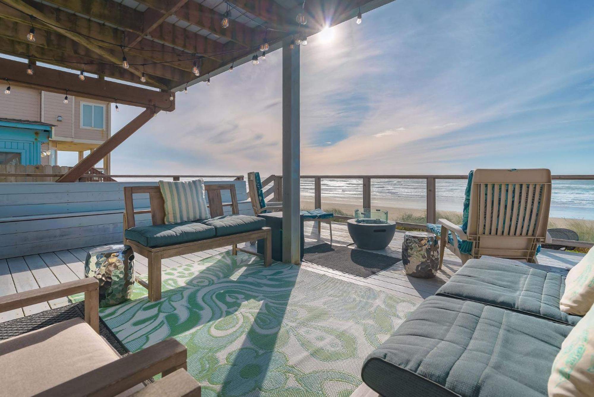Steps From The Beach! Hottub, $1M Ocean View, Deck Waldport Exterior foto